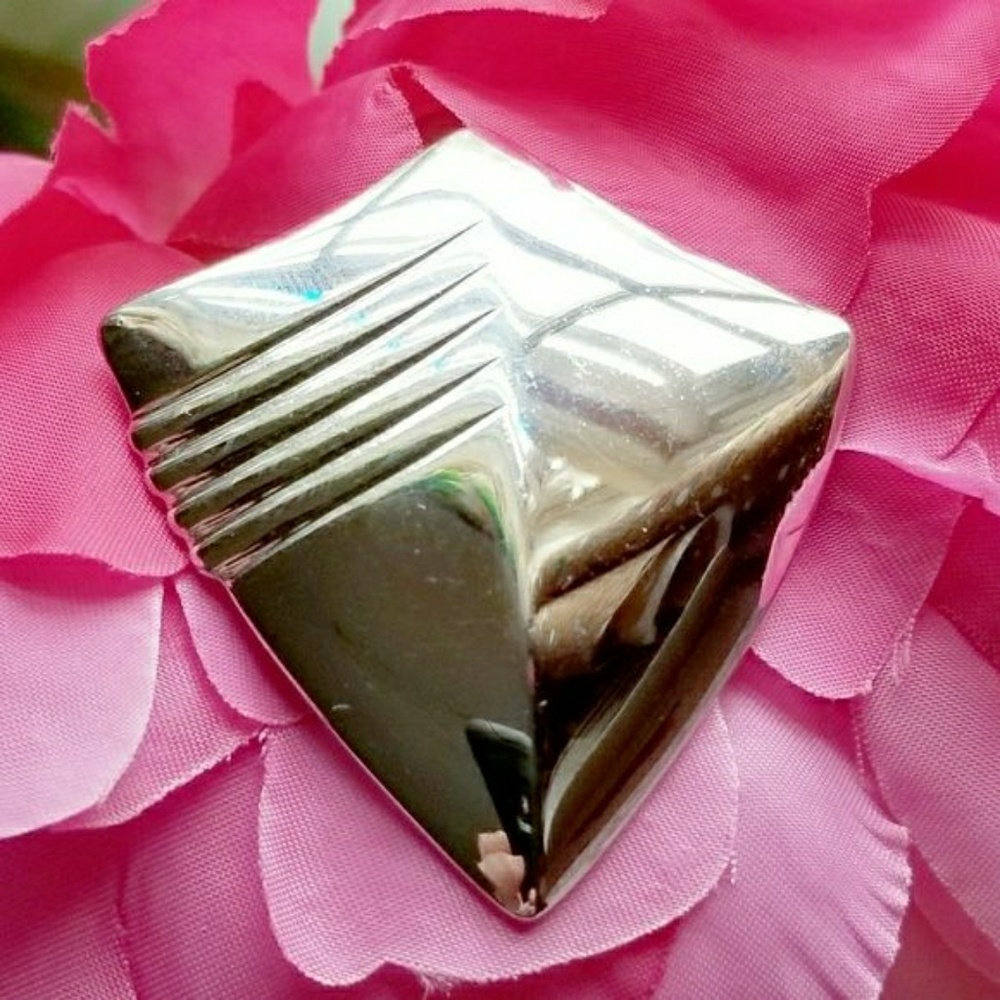 Monet brooch silver shield broach pin